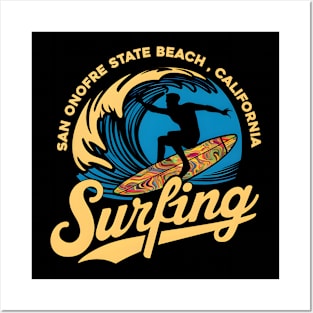 San Onofre State Beach California Surfing | Surfing lovers gifts Posters and Art